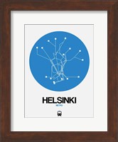 Helsinki Blue Subway Map Fine Art Print