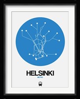 Helsinki Blue Subway Map Fine Art Print
