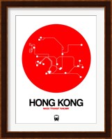 Hong Kong Red Subway Map Fine Art Print