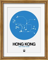 Hong Kong Blue Subway Map Fine Art Print