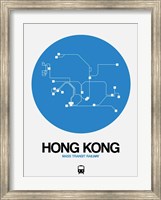 Hong Kong Blue Subway Map Fine Art Print