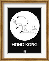 Hong Kong White Subway Map Fine Art Print