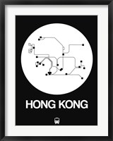 Hong Kong White Subway Map Fine Art Print