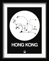 Hong Kong White Subway Map Fine Art Print