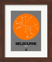 Melbourne Orange Subway Map Fine Art Print