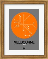 Melbourne Orange Subway Map Fine Art Print
