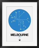 Melbourne Blue Subway Map Fine Art Print