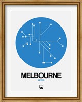 Melbourne Blue Subway Map Fine Art Print