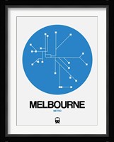 Melbourne Blue Subway Map Fine Art Print