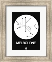 Melbourne White Subway Map Fine Art Print
