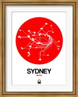 Sydney Red Subway Map Fine Art Print