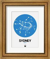 Sydney Blue Subway Map Fine Art Print