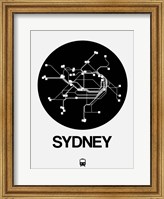 Sydney Black Subway Map Fine Art Print
