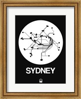 Sydney White Subway Map Fine Art Print