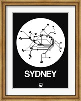 Sydney White Subway Map Fine Art Print