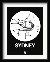 Sydney White Subway Map Fine Art Print