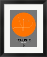 Toronto Orange Subway Map Fine Art Print