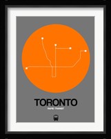 Toronto Orange Subway Map Fine Art Print