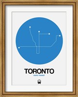 Toronto Blue Subway Map Fine Art Print