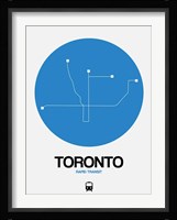 Toronto Blue Subway Map Fine Art Print