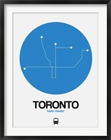 Toronto Blue Subway Map Fine Art Print