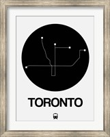 Toronto Black Subway Map Fine Art Print