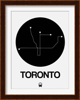 Toronto Black Subway Map Fine Art Print