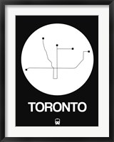 Toronto White Subway Map Fine Art Print