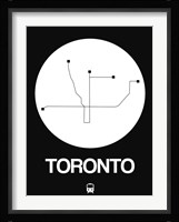 Toronto White Subway Map Fine Art Print