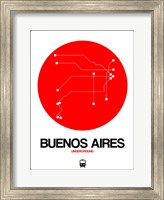 Buenos Aires Red Subway Map Fine Art Print