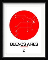 Buenos Aires Red Subway Map Fine Art Print