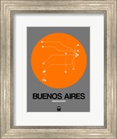Buenos Aires Orange Subway Map Fine Art Print