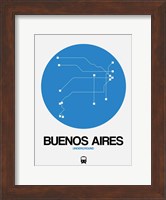 Buenos Aires Blue Subway Map Fine Art Print