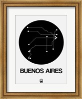 Buenos Aires Black Subway Map Fine Art Print