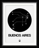 Buenos Aires Black Subway Map Fine Art Print