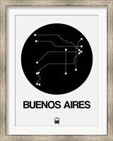 Buenos Aires Black Subway Map Fine Art Print