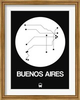 Buenos Aires White Subway Map Fine Art Print