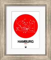Hamburg Red Subway Map Fine Art Print