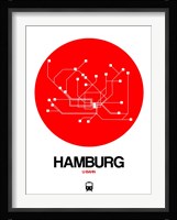 Hamburg Red Subway Map Fine Art Print