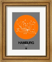 Hamburg Orange Subway Map Fine Art Print