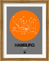 Hamburg Orange Subway Map Fine Art Print