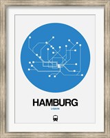 Hamburg Blue Subway Map Fine Art Print