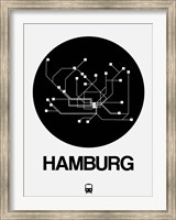 Hamburg Black Subway Map Fine Art Print
