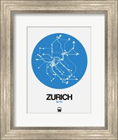 Zurich Blue Subway Map Fine Art Print