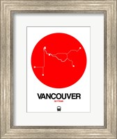 Vancouver Red Subway Map Fine Art Print