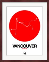 Vancouver Red Subway Map Fine Art Print