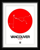 Vancouver Red Subway Map Fine Art Print