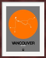 Vancouver Orange Subway Map Fine Art Print