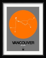 Vancouver Orange Subway Map Fine Art Print