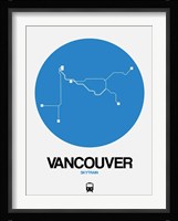 Vancouver Blue Subway Map Fine Art Print